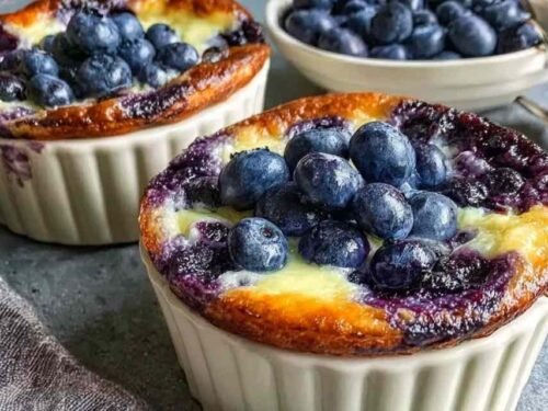 Baked Blueberry Cottage Cheese Bowls
