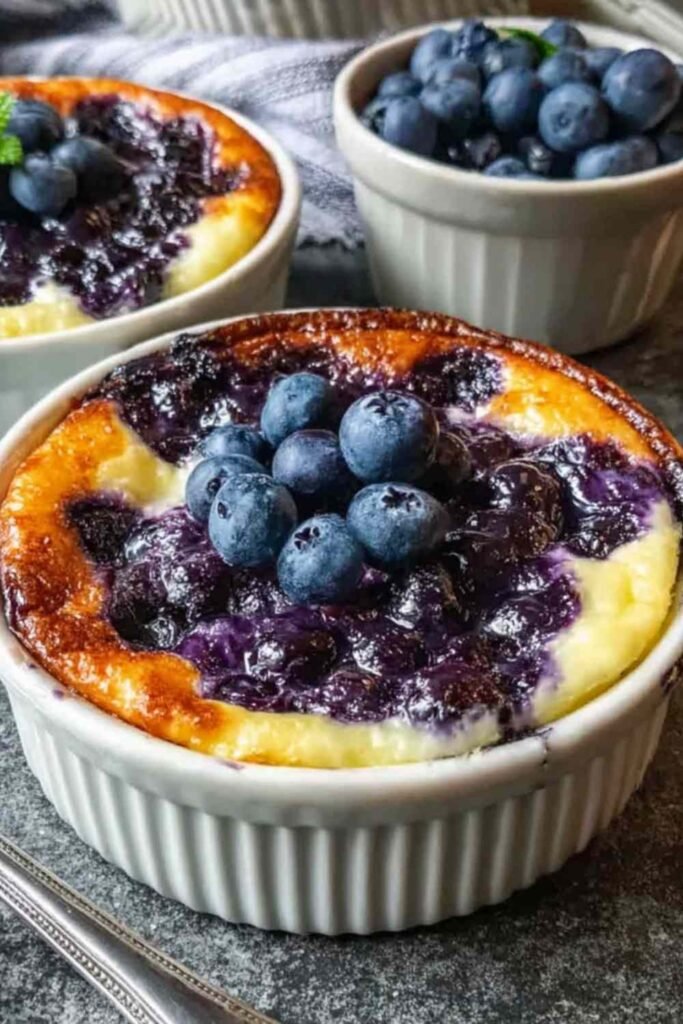 Baked Blueberry Cottage Cheese Bowls