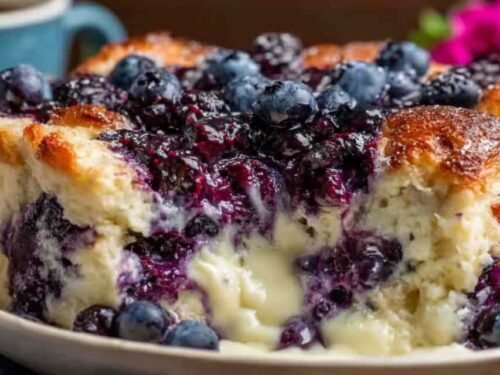 Blueberry Cottage Cheese Breakfast Bake