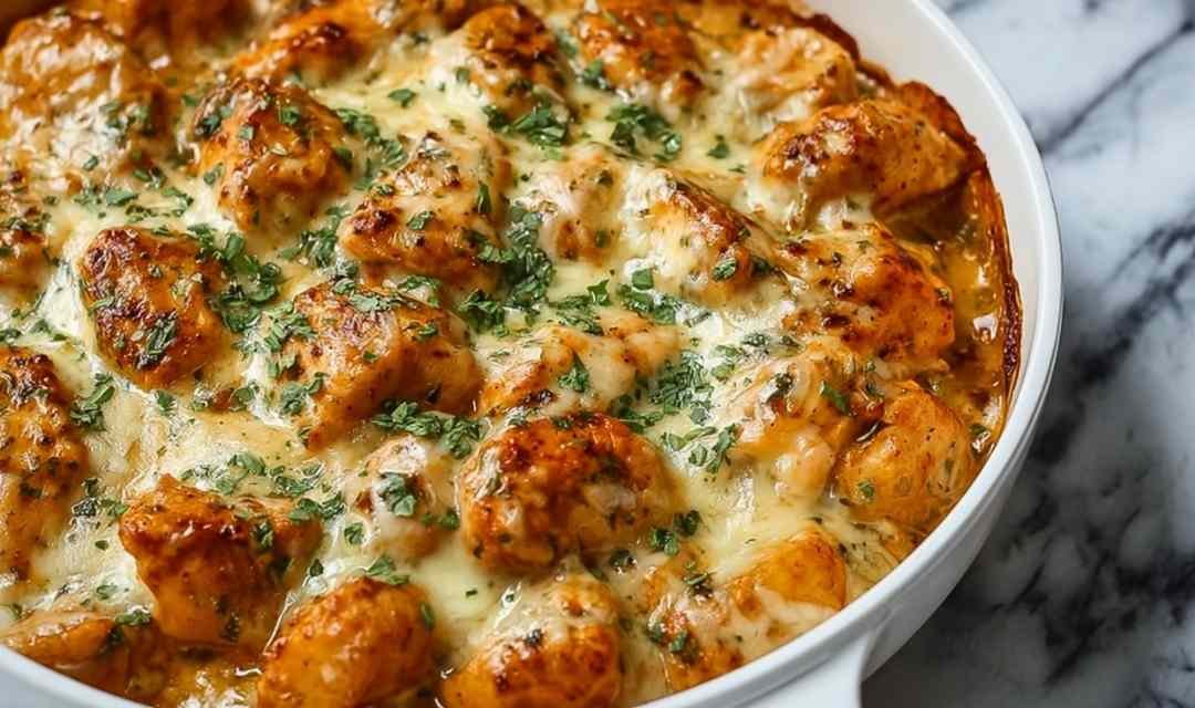 High Protein Cheesy Chicken and Potatoes