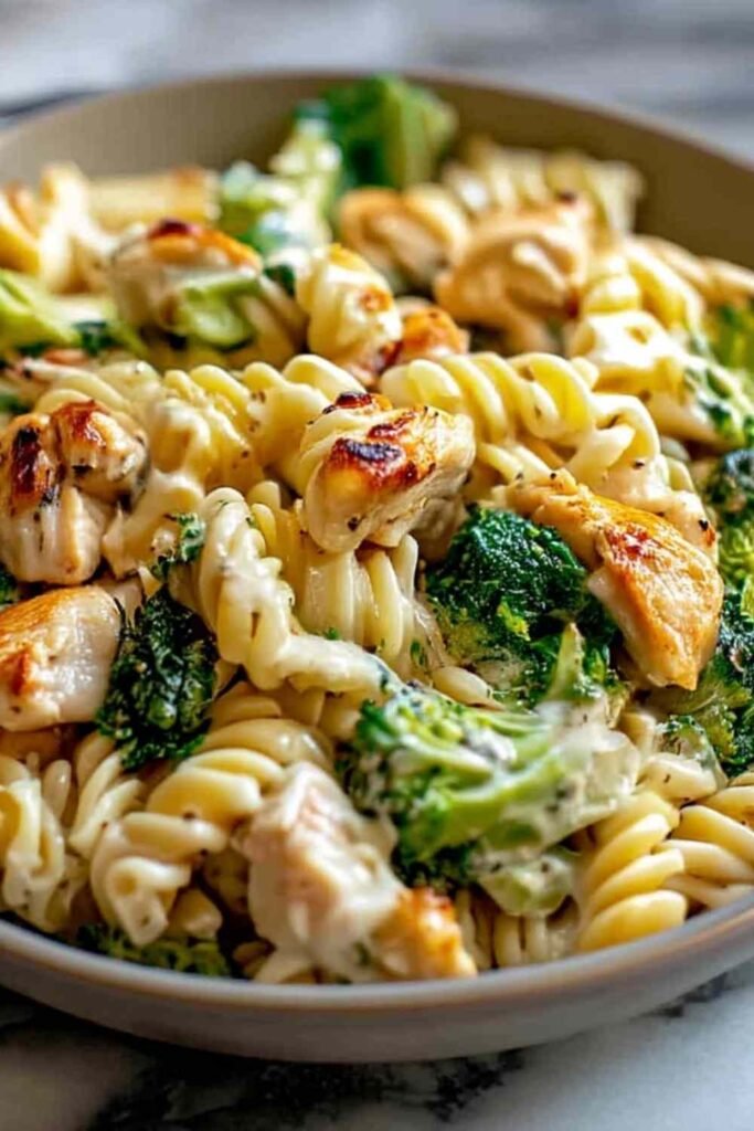 Creamy Rotisserie Chicken Broccoli Pasta
