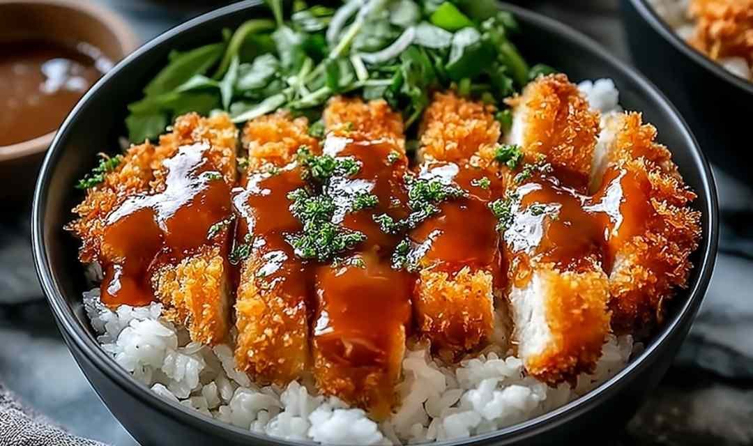 Japanese Katsu Bowls with Tonkatsu Sauce
