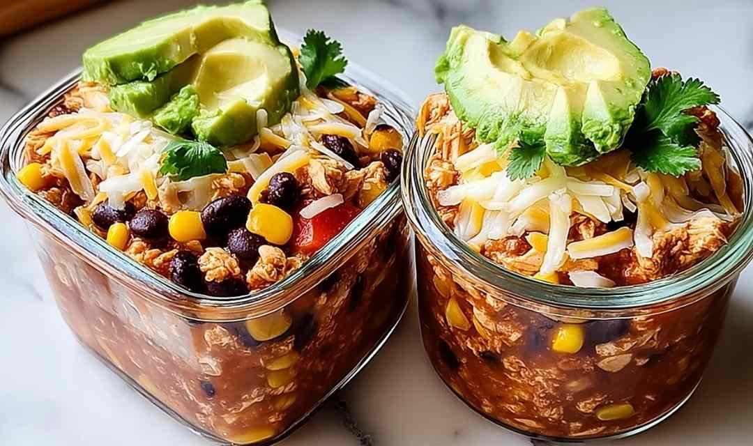 High-Protein Chicken Cottage Cheese Enchilada Bowls