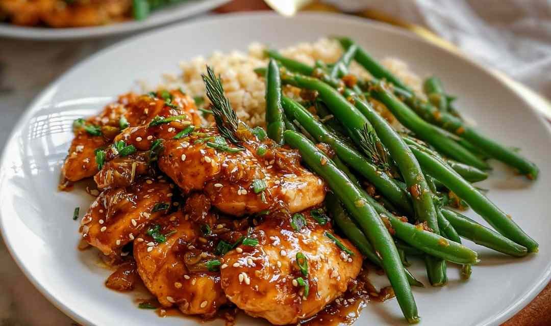 Honey Garlic Chicken and Green Beans