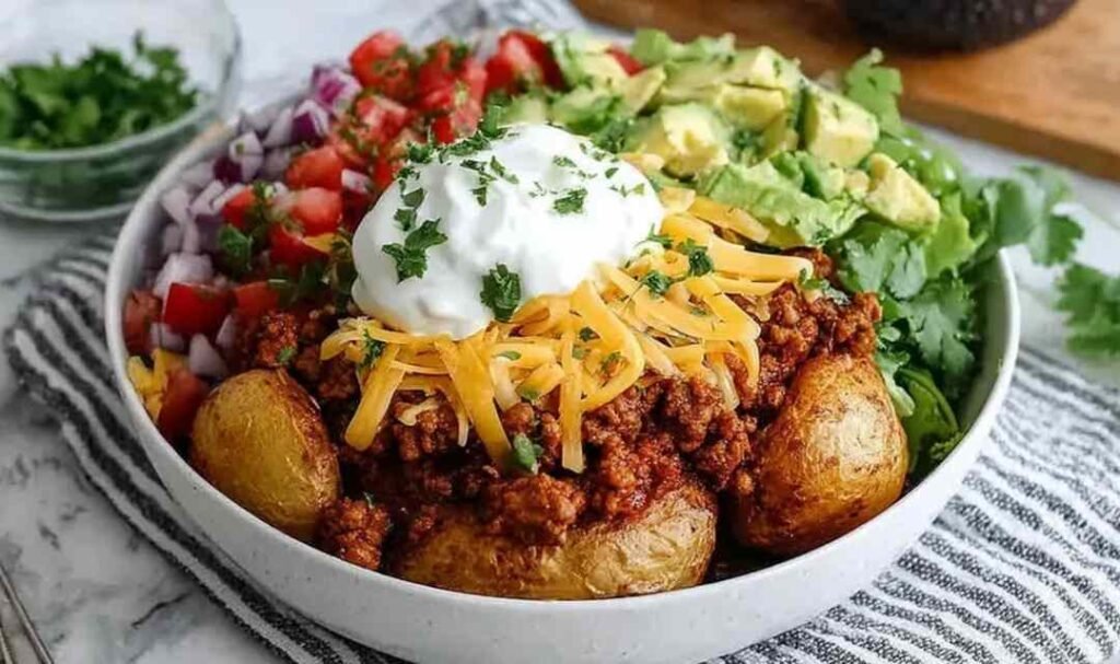 Loaded Potato Taco Bowl