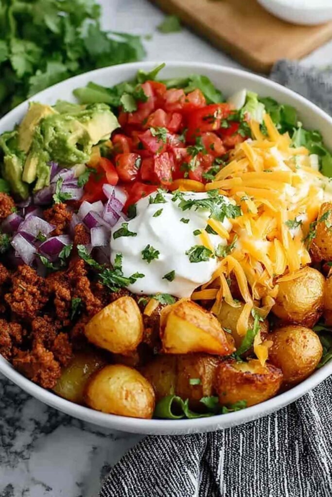Loaded Potato Taco Bowl