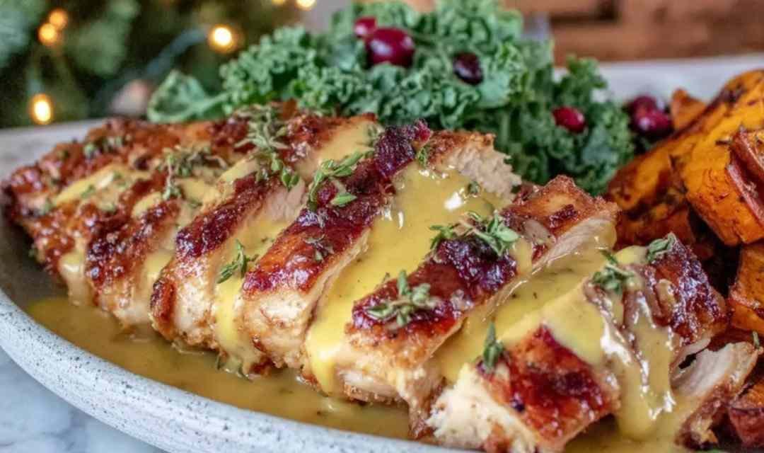 Maple Dijon Chicken Bowl with Sweet Potatoes