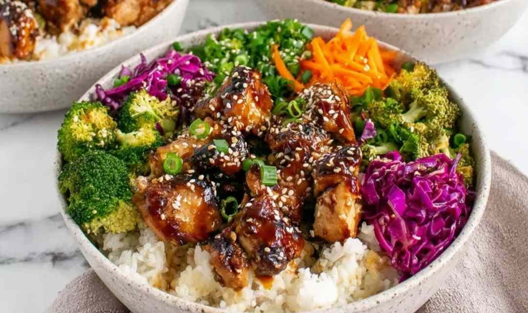 Sticky Chicken Bowls