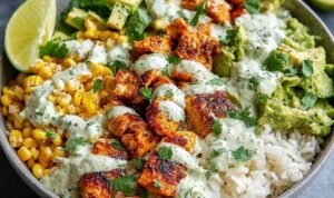 Street Corn Chicken Rice Bowl