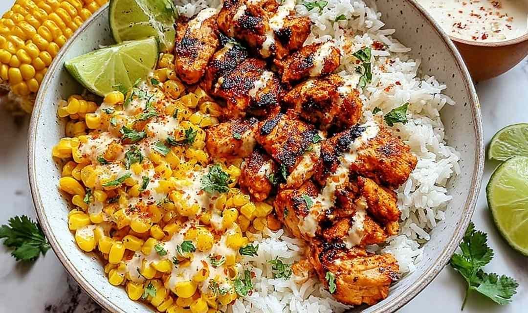 Street Corn Chicken Rice Bowl