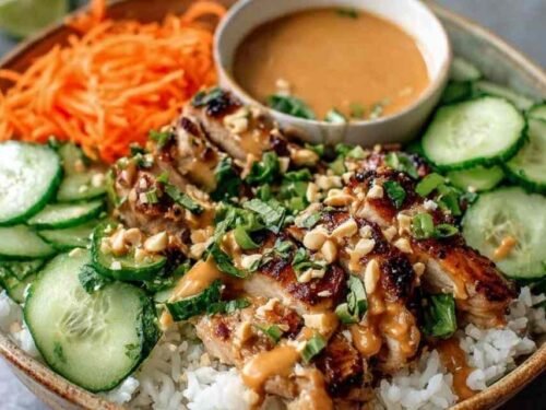 Thai Peanut Chicken Buddha Bowl