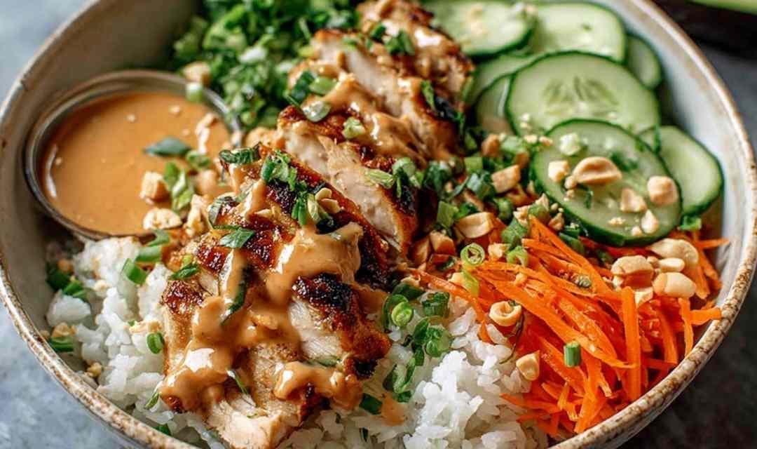 Thai Peanut Chicken Buddha Bowl