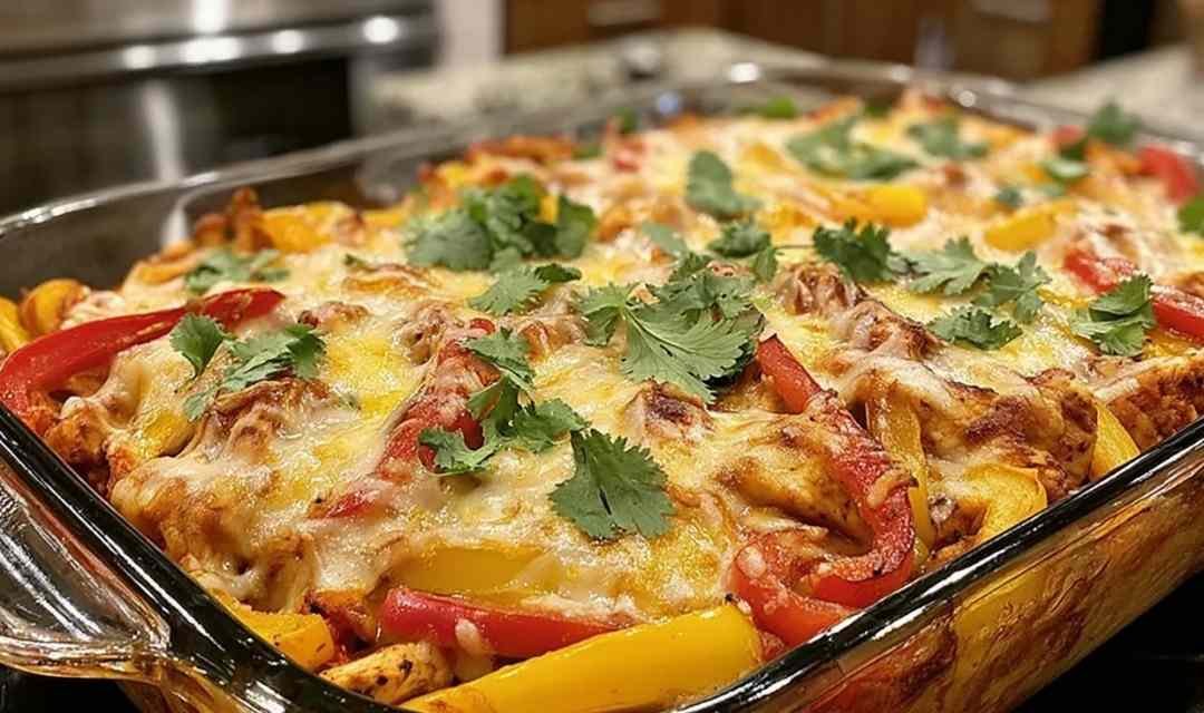 Fajita Chicken Casserole Bake